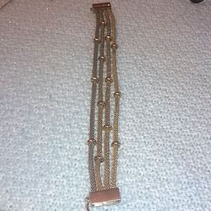 Anne Klein bracelet and low hanging necklace